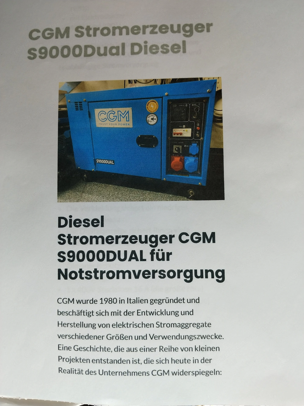 Stromerzeuger S 9000 DUAL