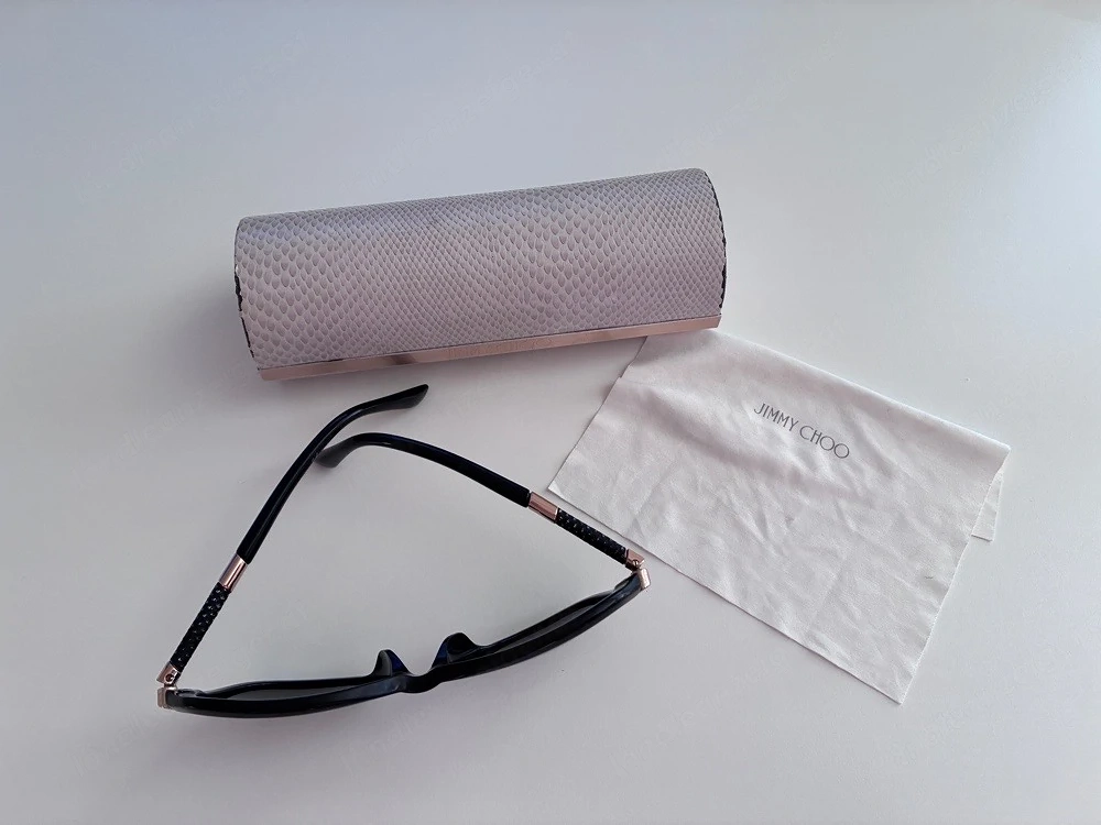 Original Jimmy Choo Sonnenbrille in schwarz mit Etui und Putztuch