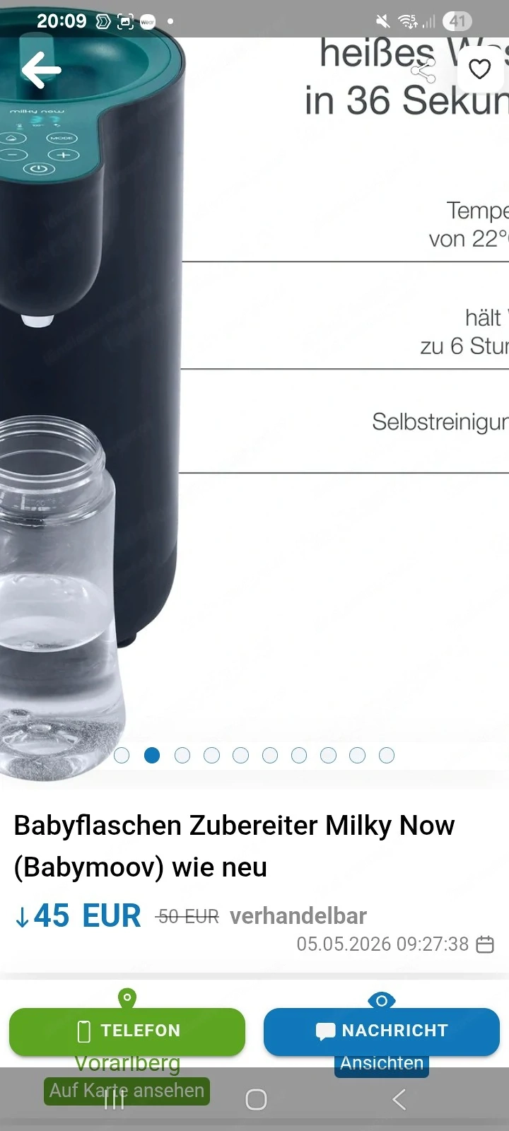 Baby Warmwasserzubereitung 