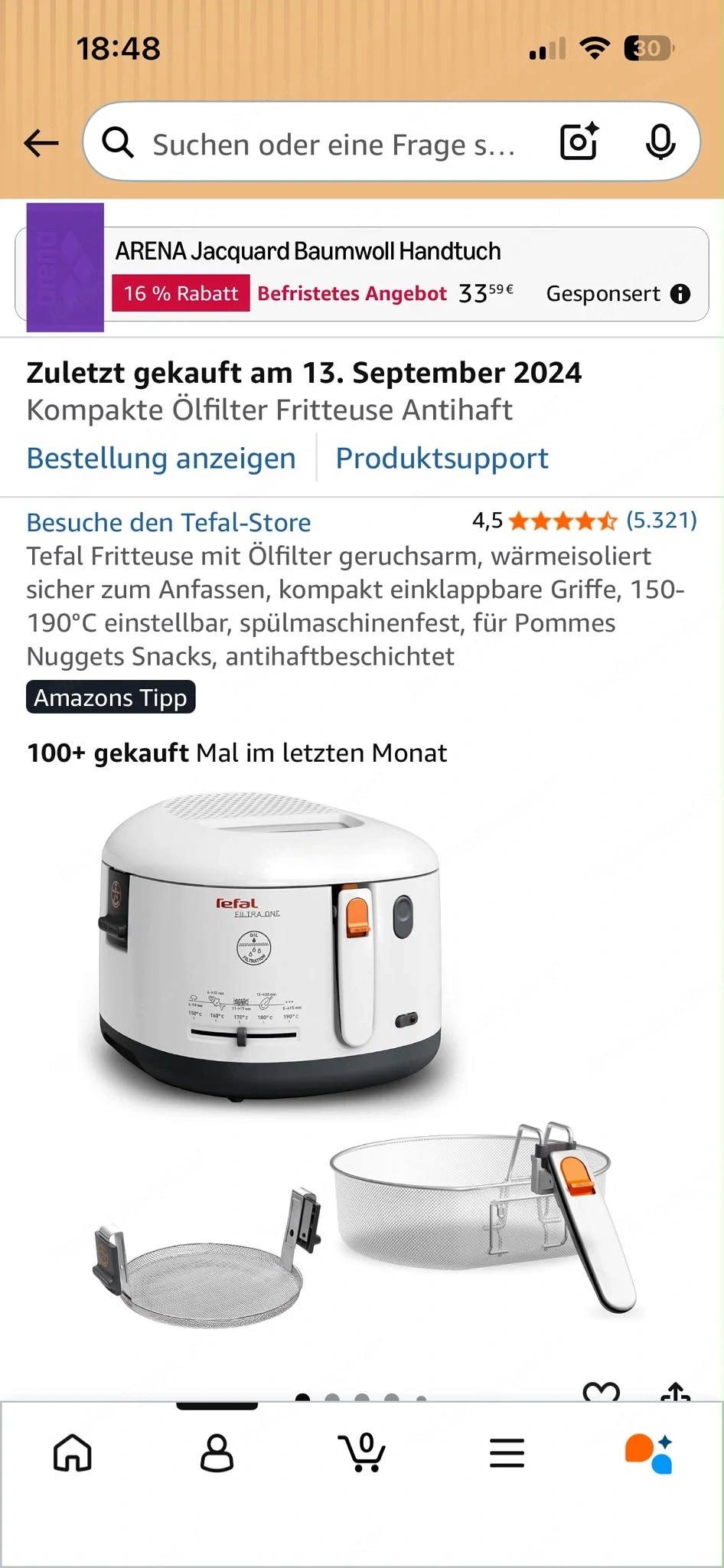 Fritteuse von Tefal neu