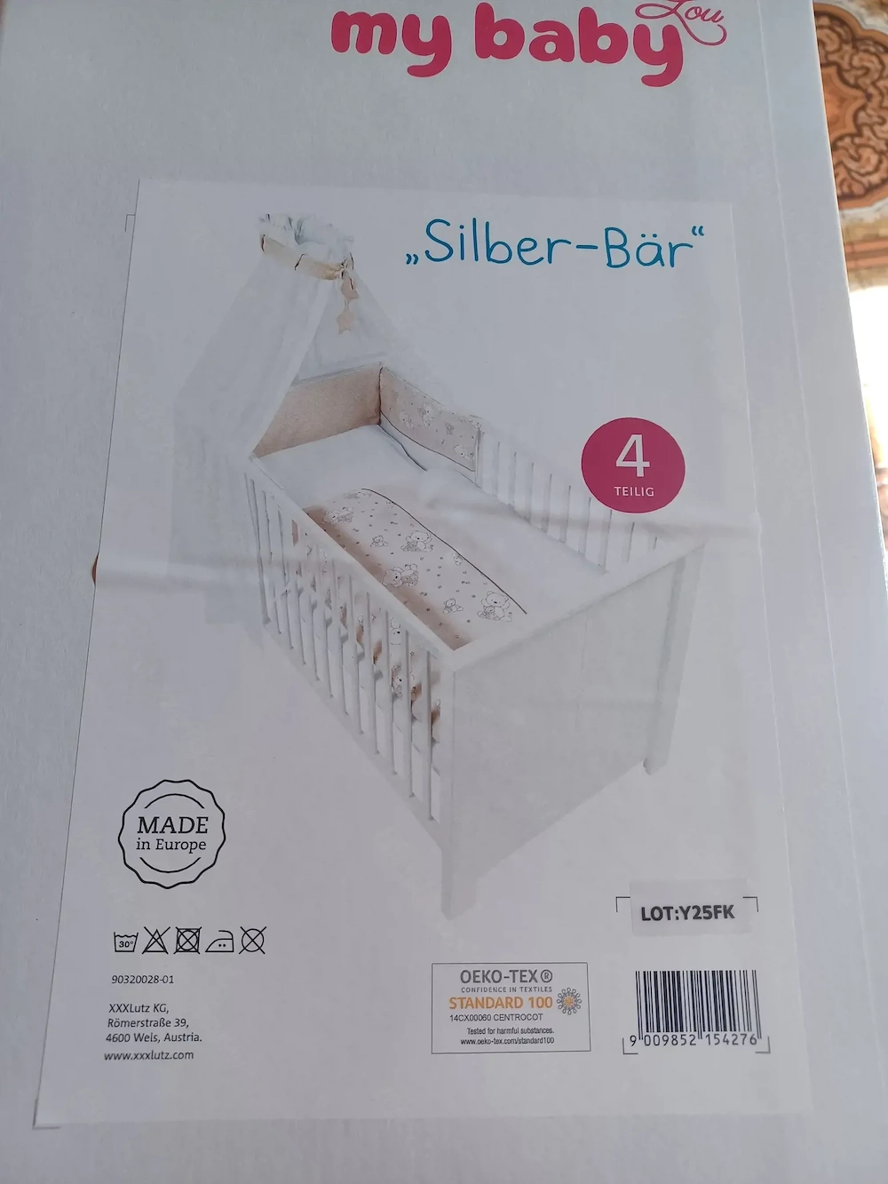 Gitterbett-Set "Silber-Bär"