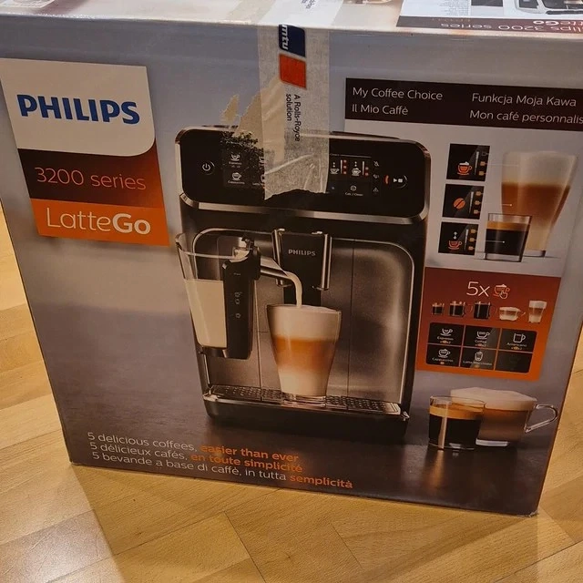 Philips Series 3200 Kaffeevollautomat LatteGo, digital, AquaClean, 5 Getränke 
