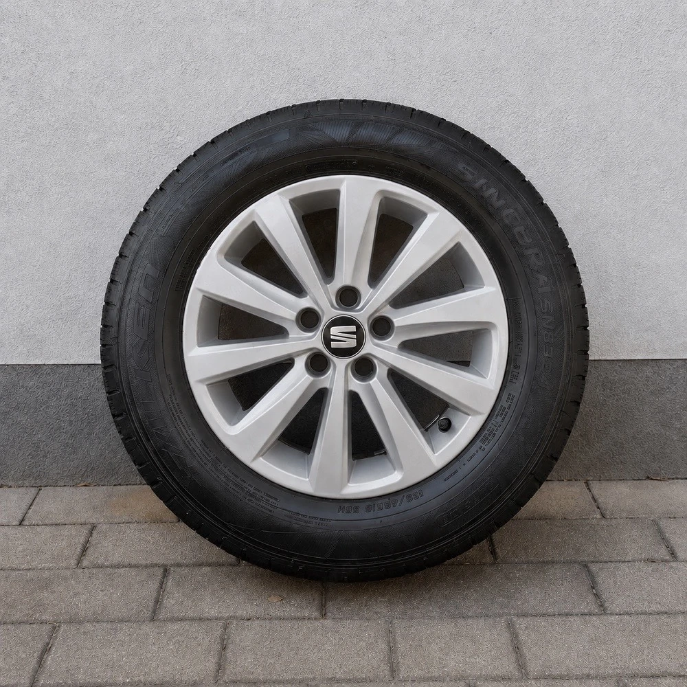 4x Originale SEAT Ibiza Alufelgen mit Sommerreifen