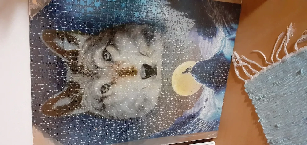 Leuchtpuzzle mit Glasrahmen