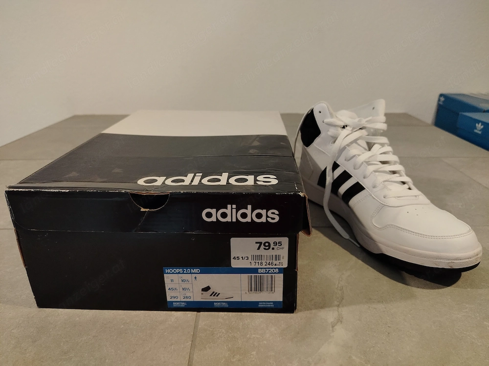 adidas Herren Hoops 2.0 Mid Grösse 45