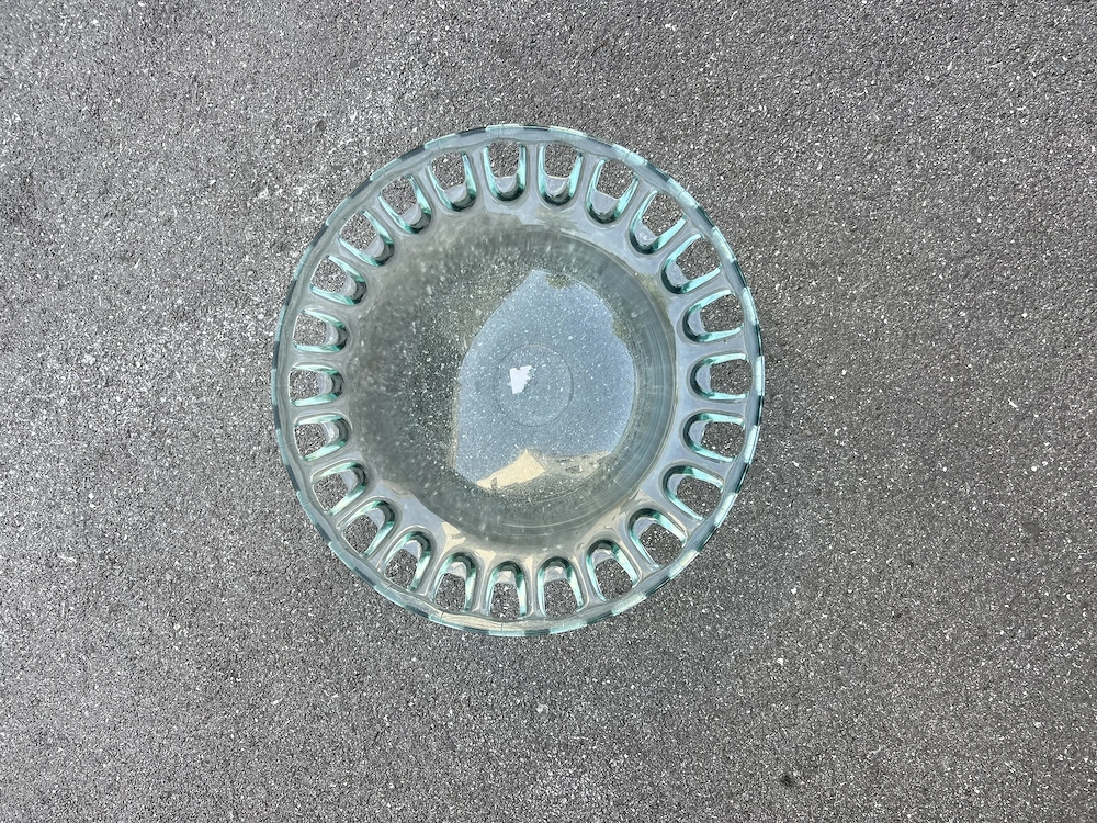 Großer Glas Obstteller 