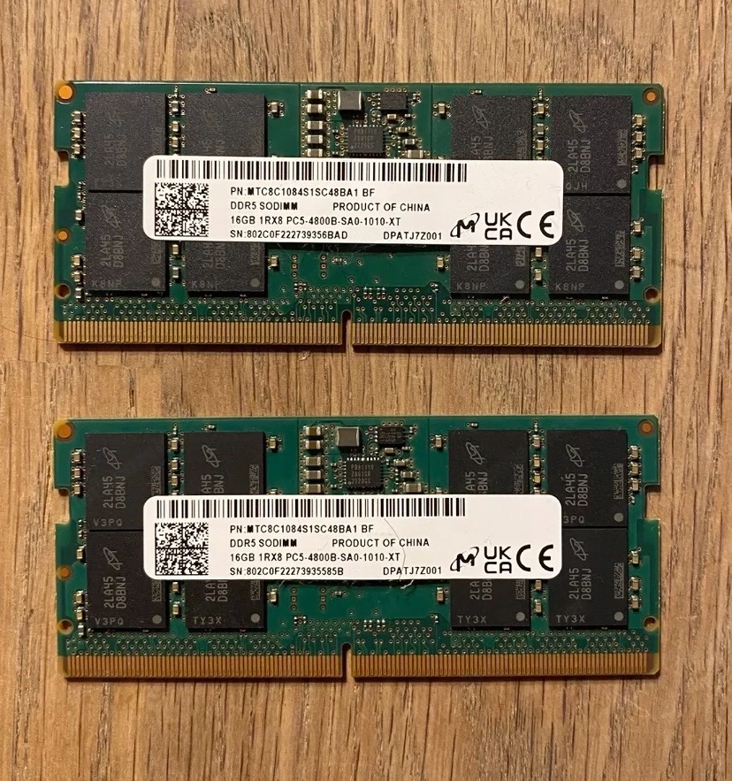 16GB ddr5 ram 2x