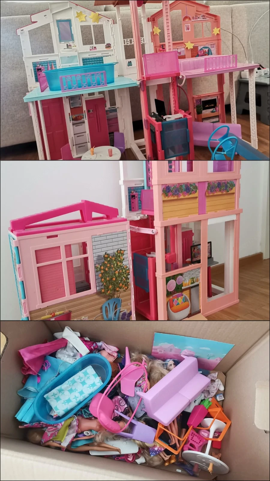 Barbie Set mit Wohn- und Ferienhaus