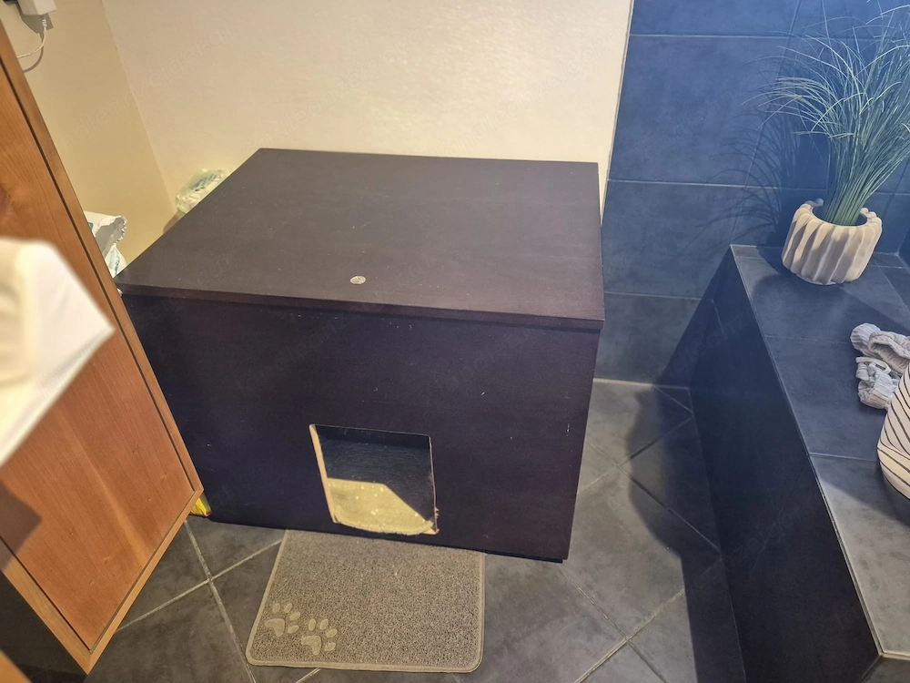 Holzkiste Katzenklo