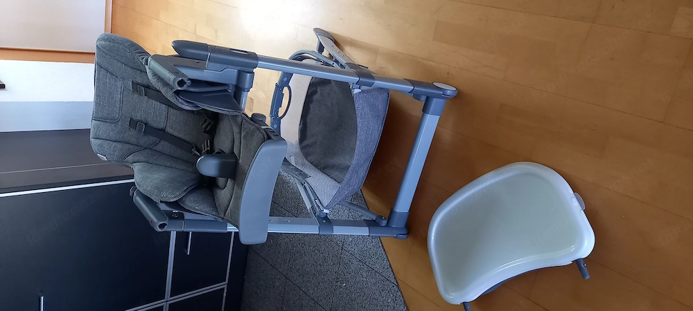 Hauck Hochstuhl & Babyliege ab Geburt (Set faltbar&klappbar) Melange Grey