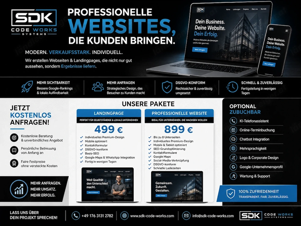 Professionelle Websites zu fairen Preisen