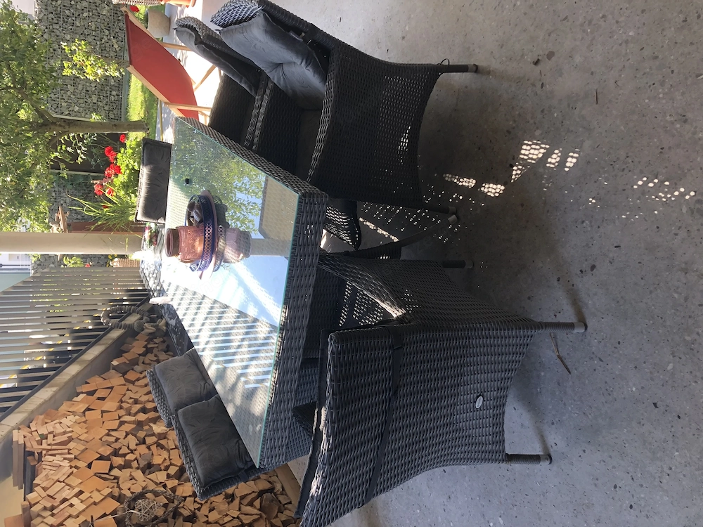 Gartengarnitur, Rattan, 7-teilig