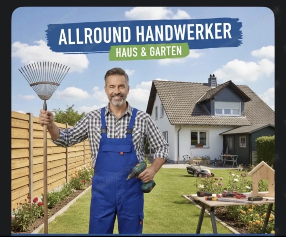 Allround Handwerker bietet Hilfe für Haus und Garten