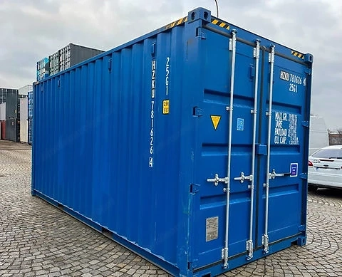 Seecontainer Blau 20 fuß High Cube 