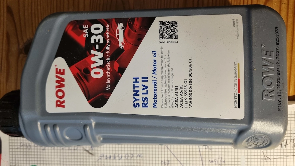 Hochleistungsmotoröl ROWE 0-W30