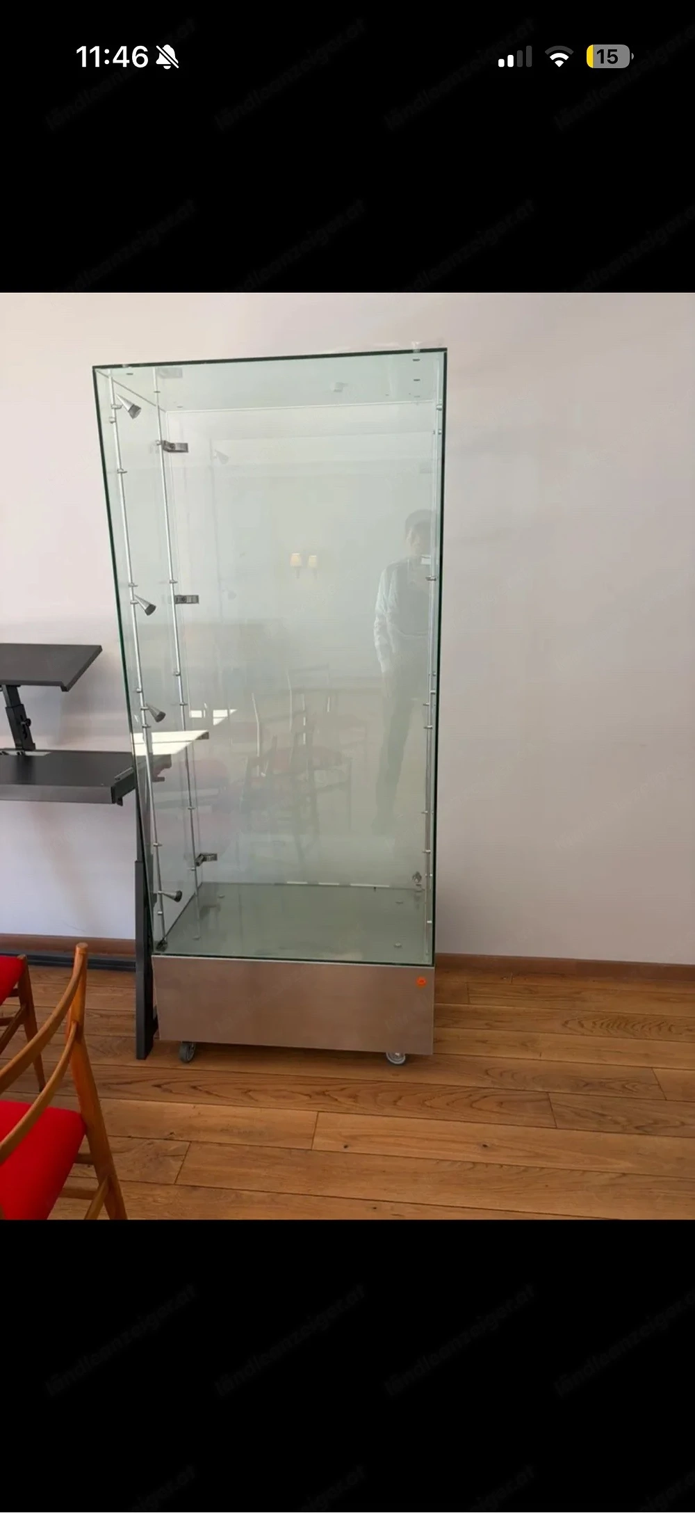 Gläserne Vitrine