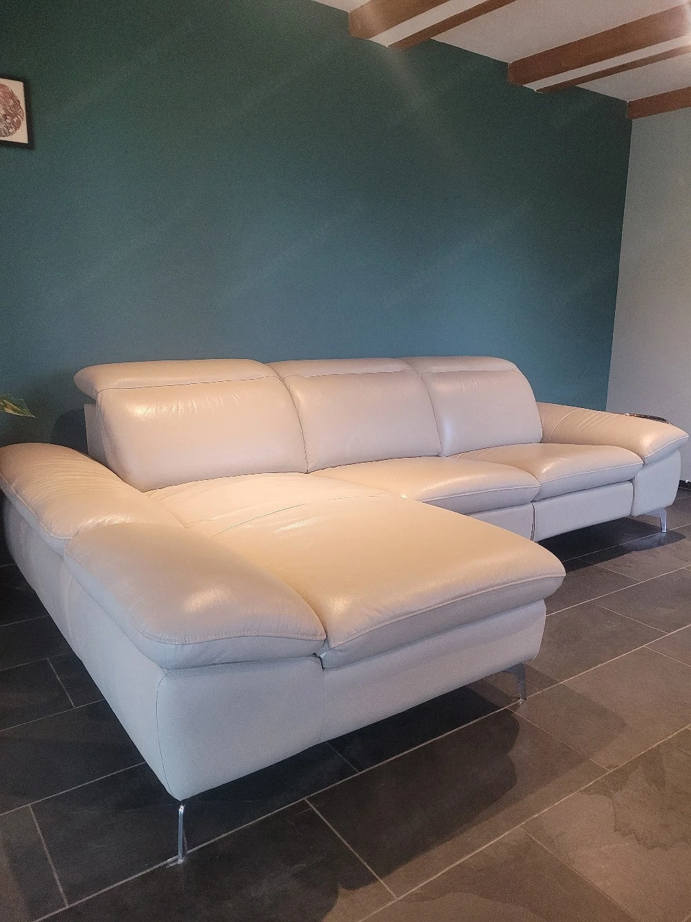 Echtleder Sofa mit mit elektrischer Relaxfunktion