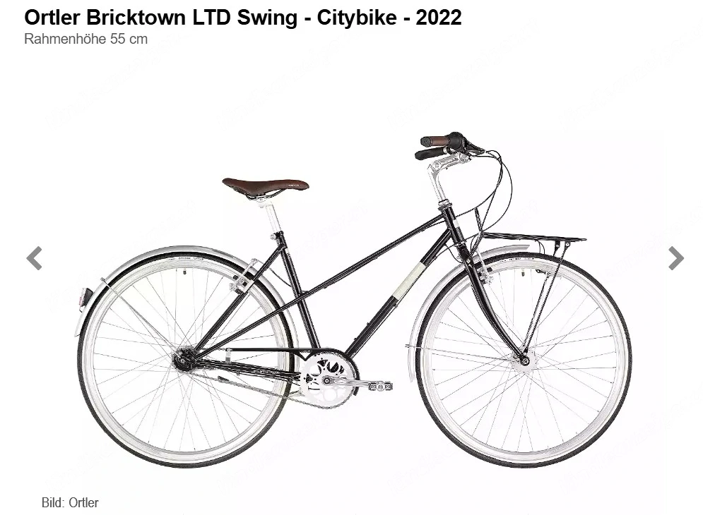 Ortler Citybike Rahmen 55cm schwarz
