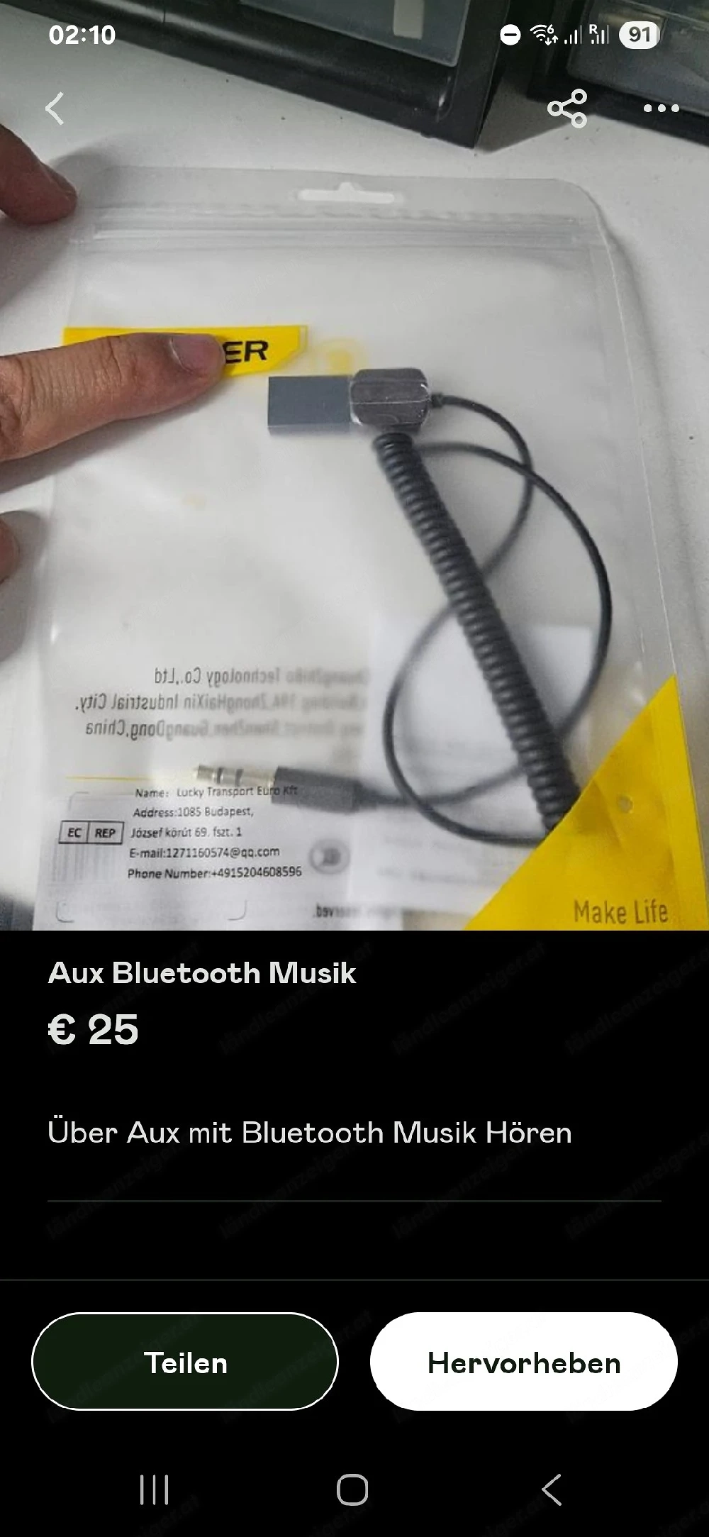 AUX Bluetooth Modul