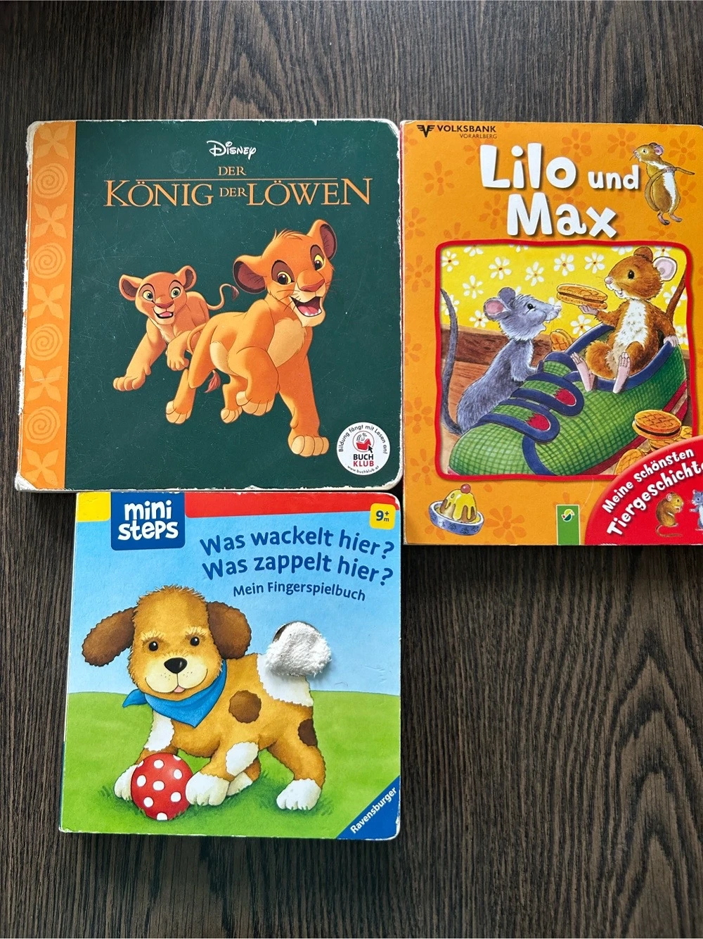 3 Pappbücher Tiere