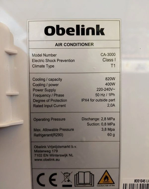 Obelink CA-3000 Split-Klimaanlage