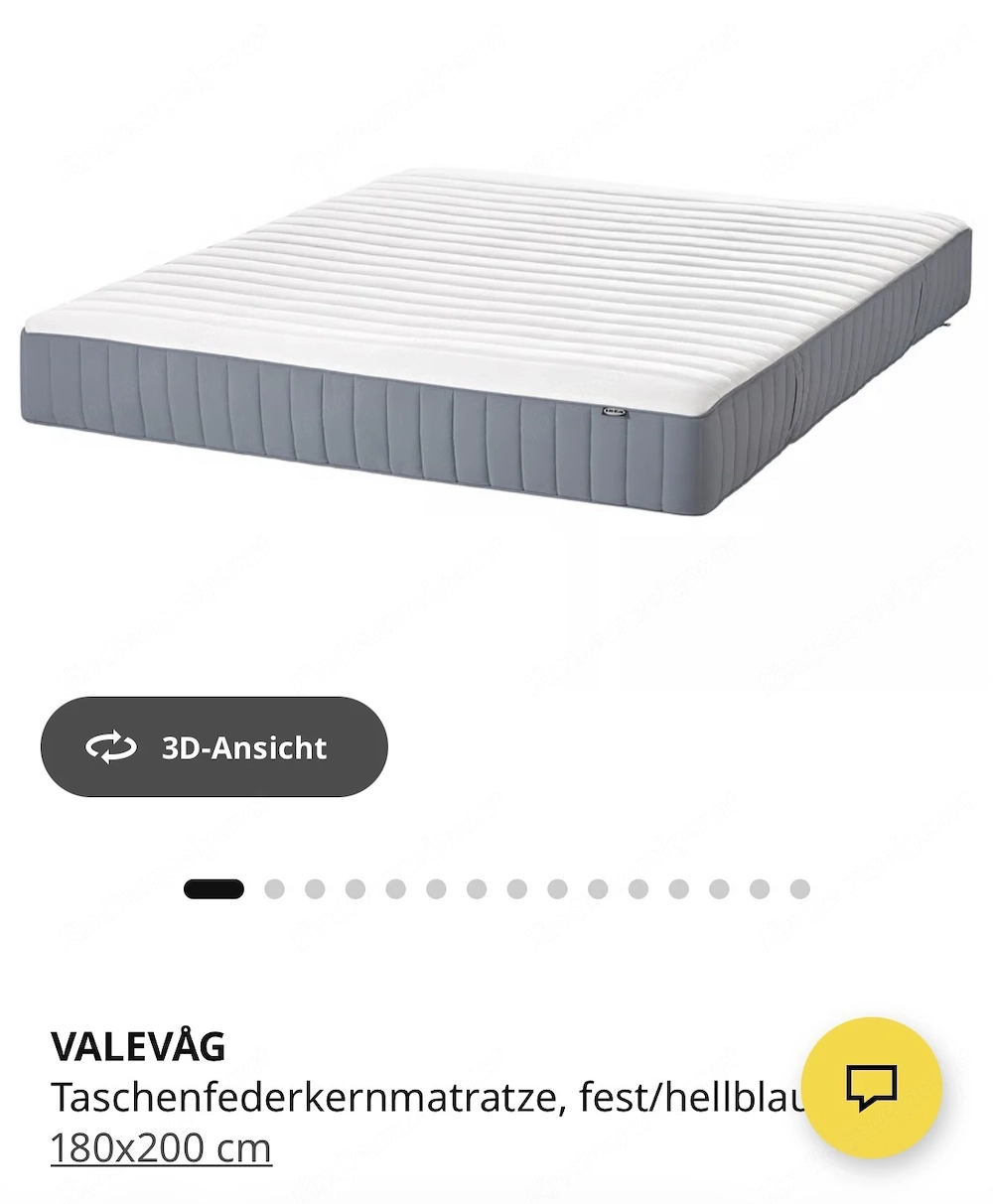 Schlafmatratze von Ikea (Taschenfederkeratratze) 