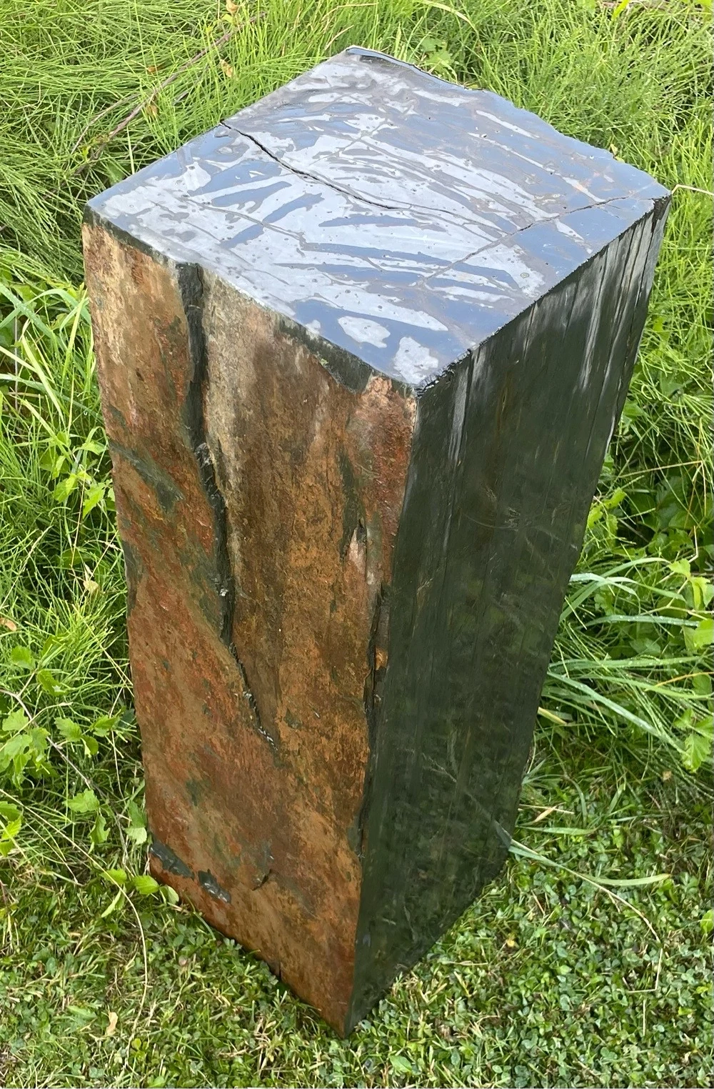 Steinsäule Gartendeko 80cm hoch