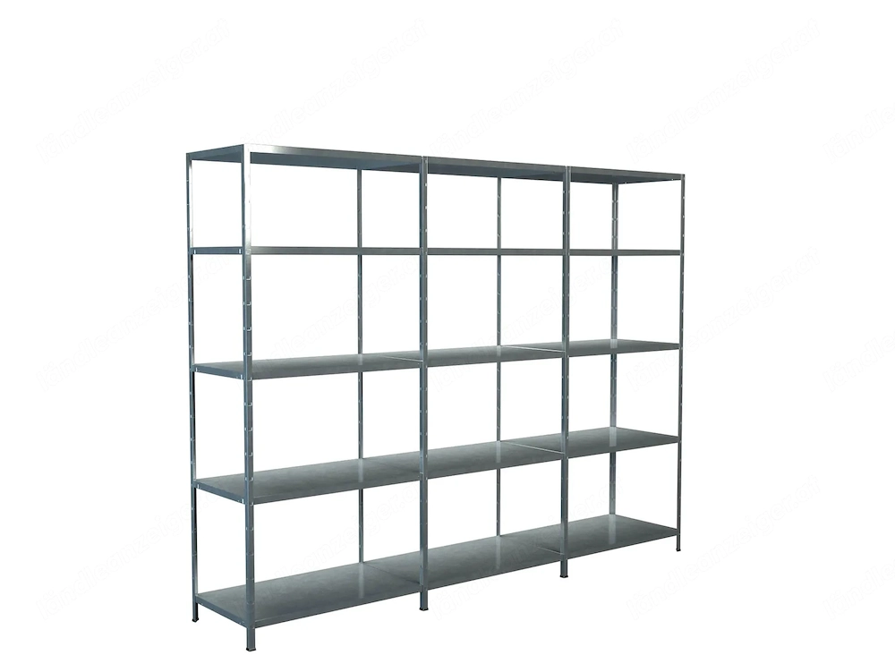 Steckregal 200x300x50cm (HxBxT) | 15 Fachböden | 85kg pro Ebene | Verzinkt