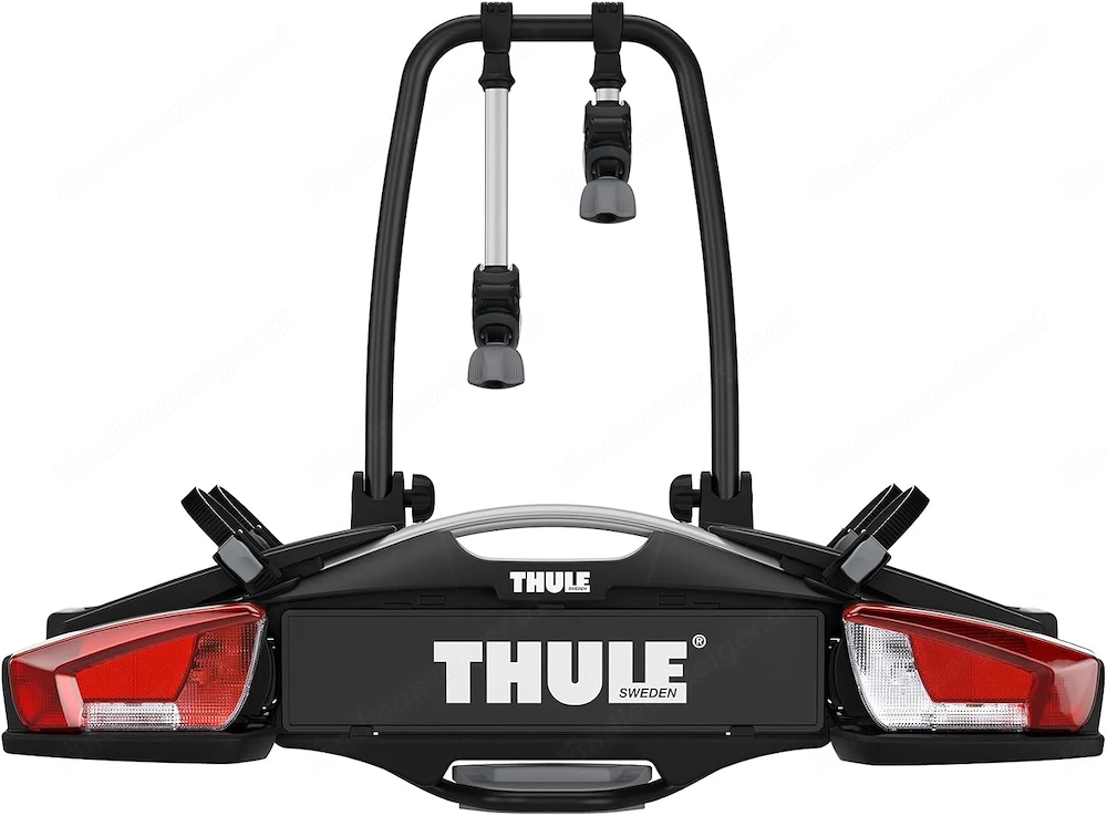 Thule VeloCompact Fahrradträger für Anhängerkupplung 2 Fahrräder, schwarz