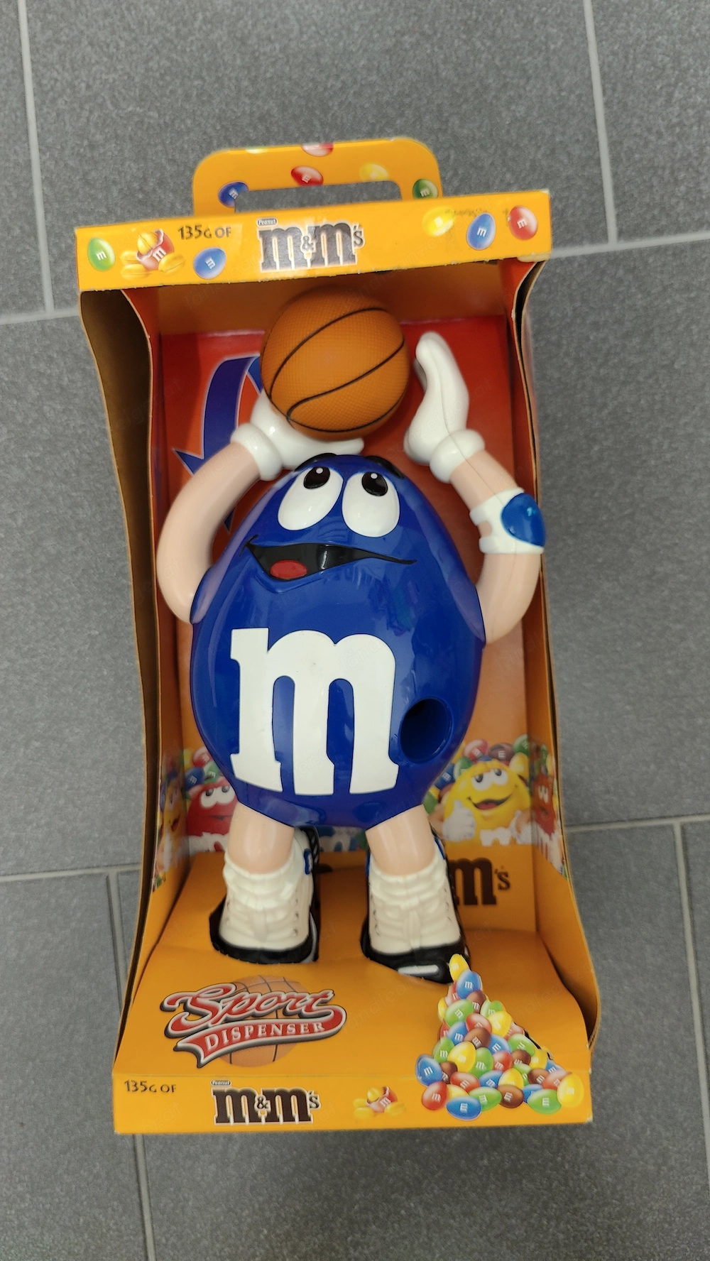 Original M&Ms Sport Dispenser Basketballspieler   Blue M&M   OVP   Sammlerstück