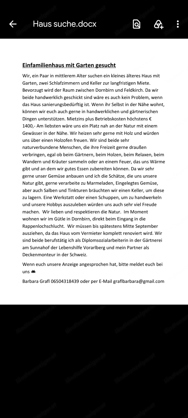 Dringend Haus mit Garten zum freien gestalten gesucht
