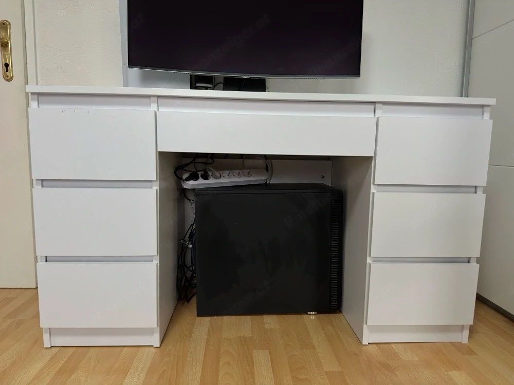 Weißer schreibtisch 7 schubladen