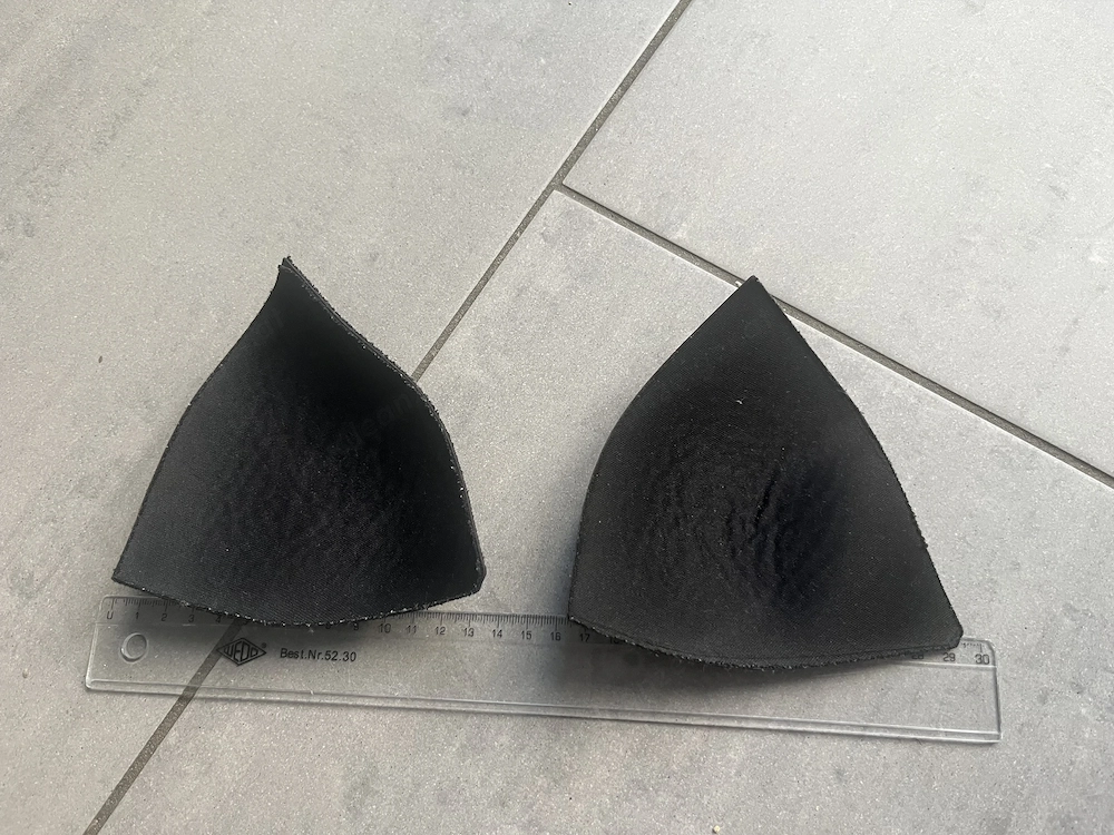 BH-Pads   Bikini-Einlagen herausnehmbar   Schwarz 1 Paar