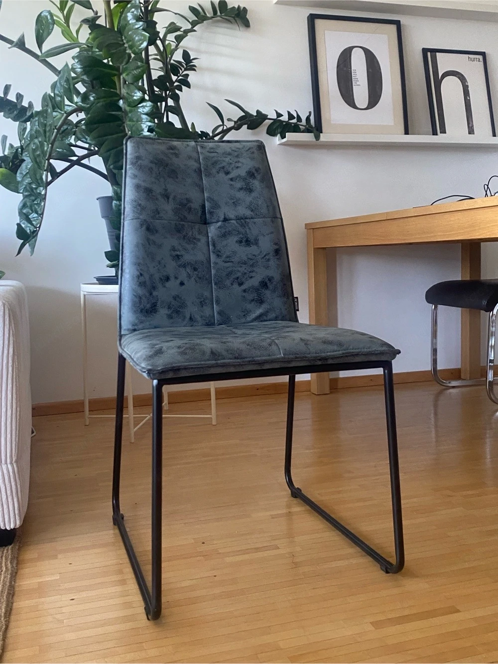 2x Design Esszimmerstühle   Grau Anthrazit   sehr bequem
