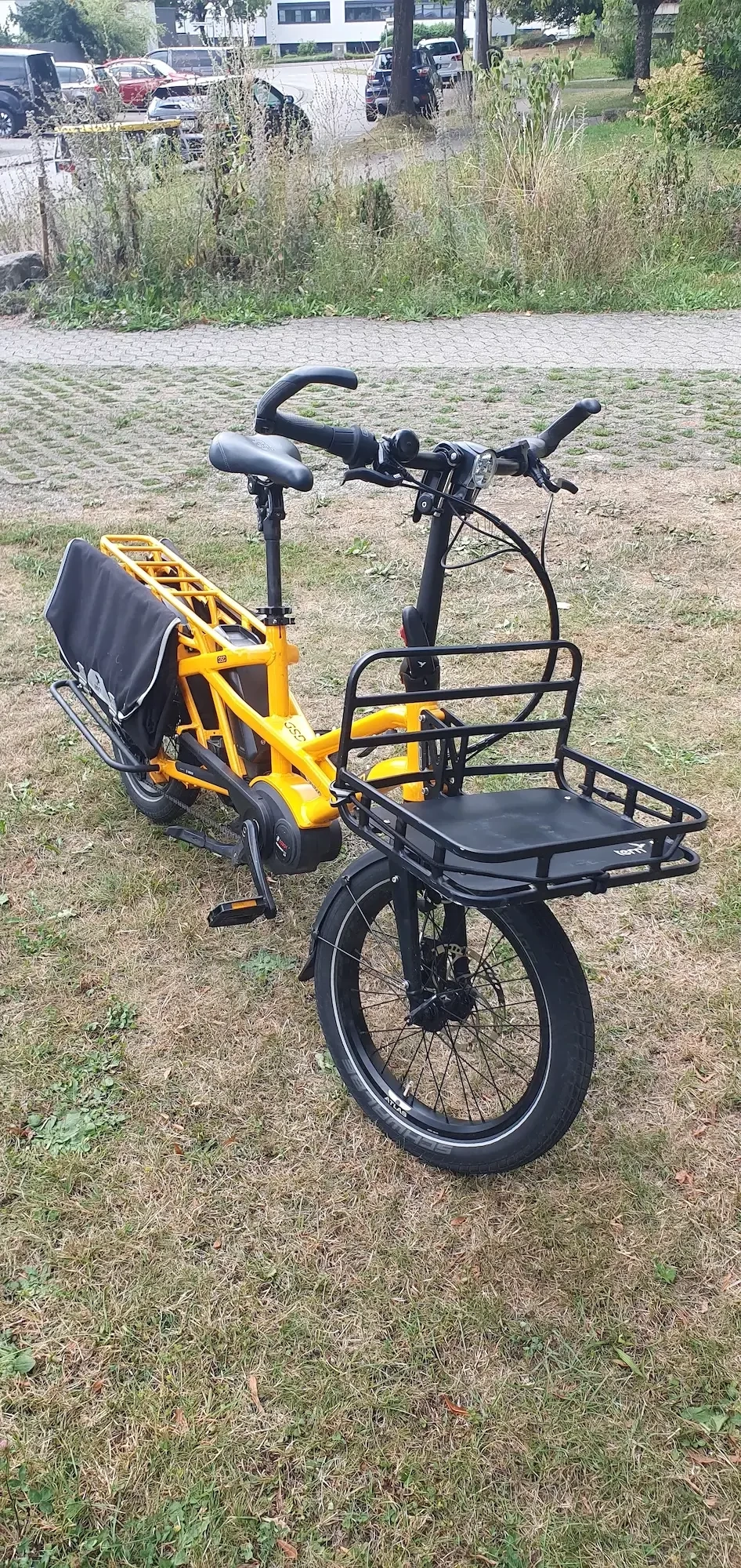 Tern GSD Lastenrad, in Orange, 999 km, mit viel Zubehör