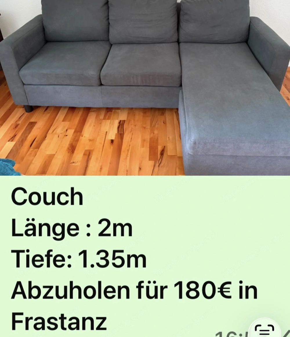 Couch in Grau  