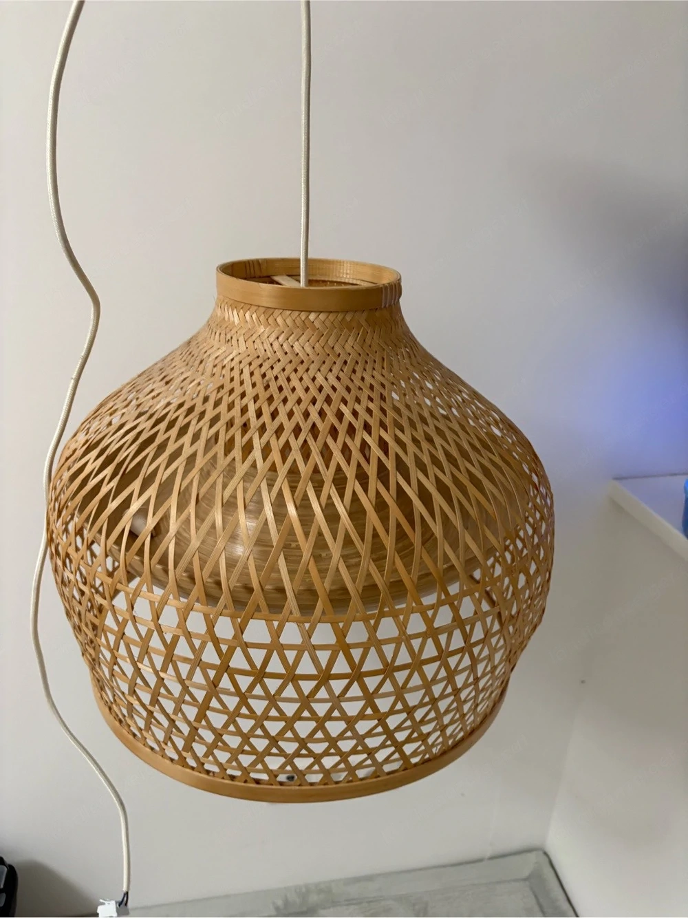 Hängeleuchte, Bambus Handarbeit, 45 cm