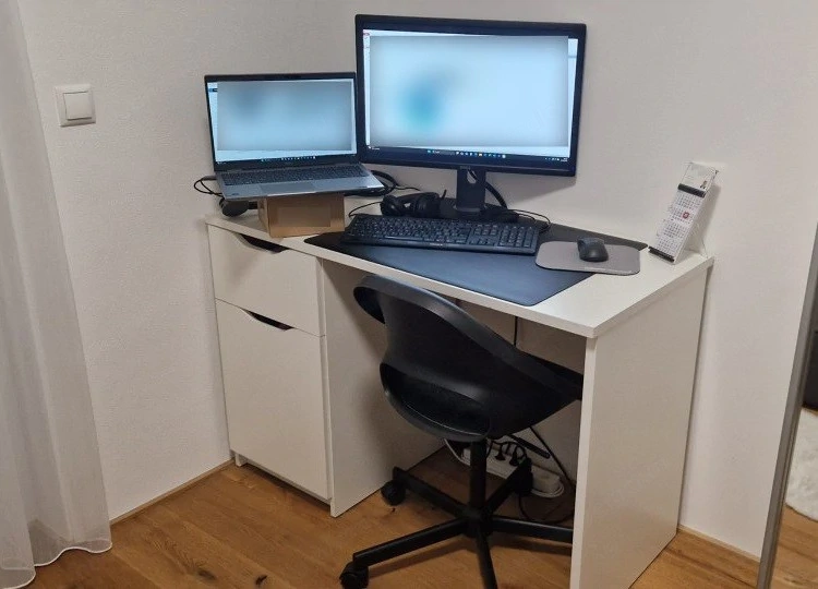 Schreibtisch weiss 115x55 cm