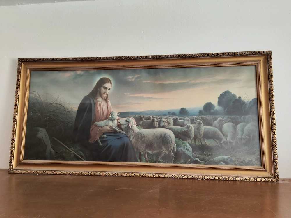Heiligenbild mit Rahmen ca . 130 x 60 zu verschenken 