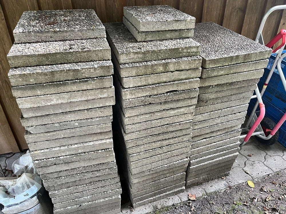 Waschbetonplatten gegen Selbstabholung