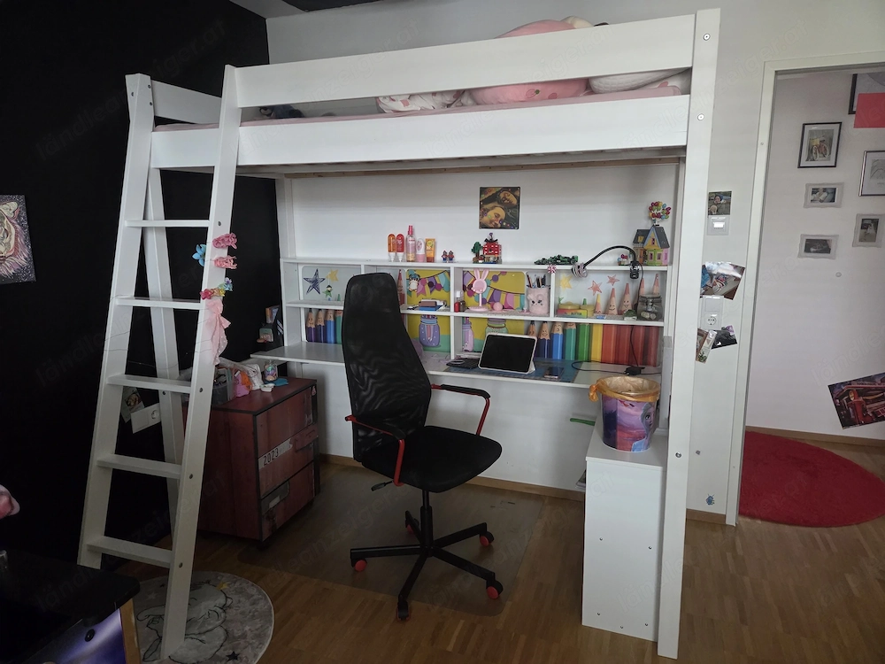 Kinderhochbett mit Schreibtisch 