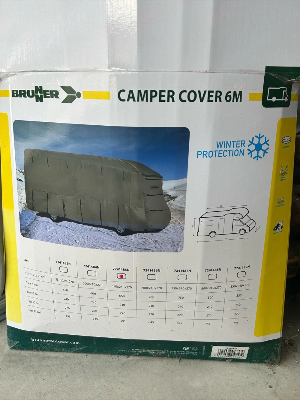 Brunner Camper Cover 6M   Wohnmobil-Schutzhülle 65  cm