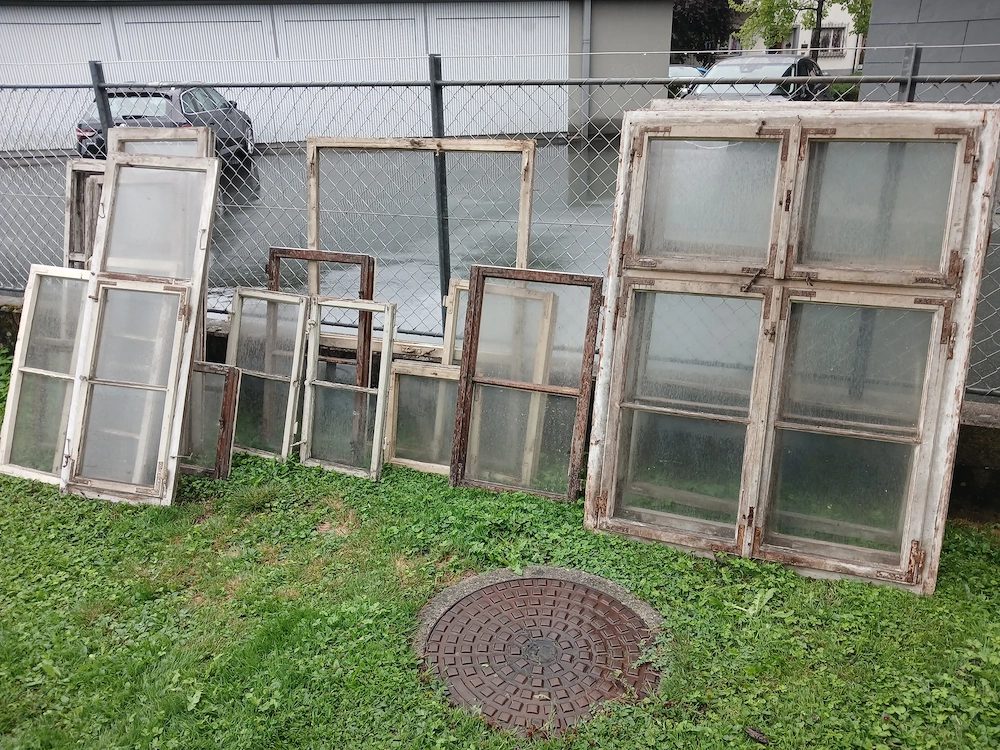 sehr alte Holzfenster