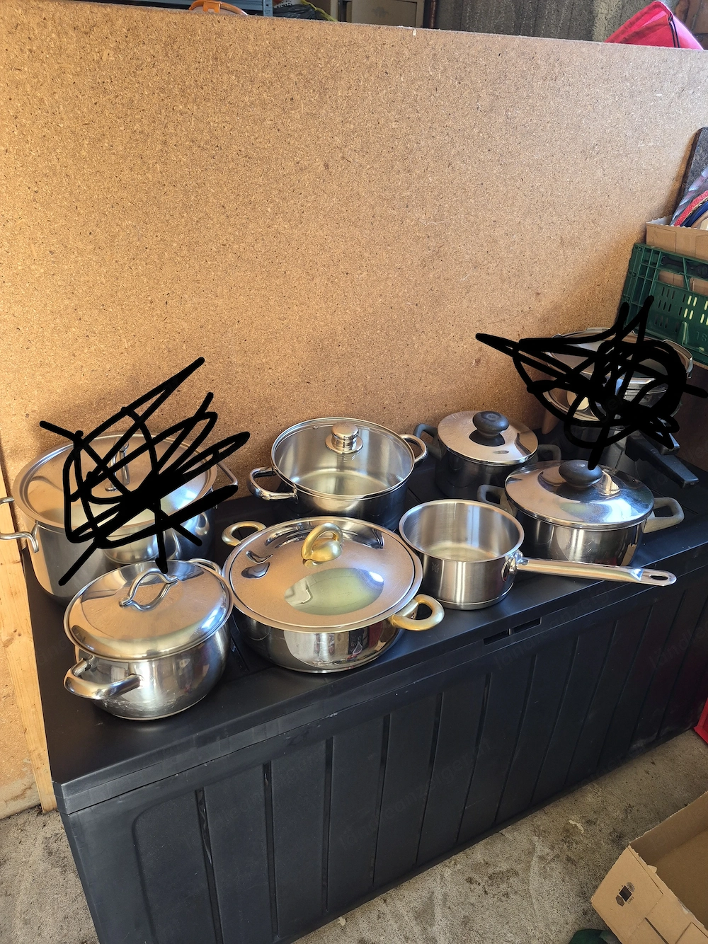 6 Kochtöpfe mit Deckel