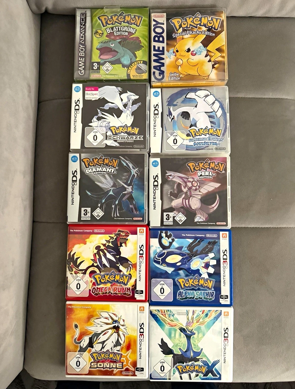 Nintendo Pokémon Spiele-Sammlung GB GBA DS 3DS 