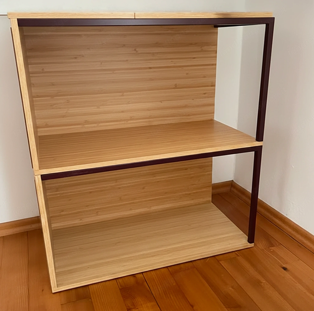 IKEA PS 2014 Regal-Set   7 Elemente + 4 Deckel, Bambus Bordeaux