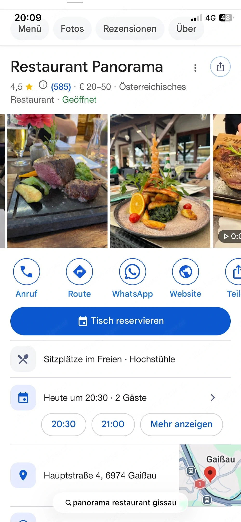 Restaurant GUTSCHEIN Gaißau für 100 Euro
