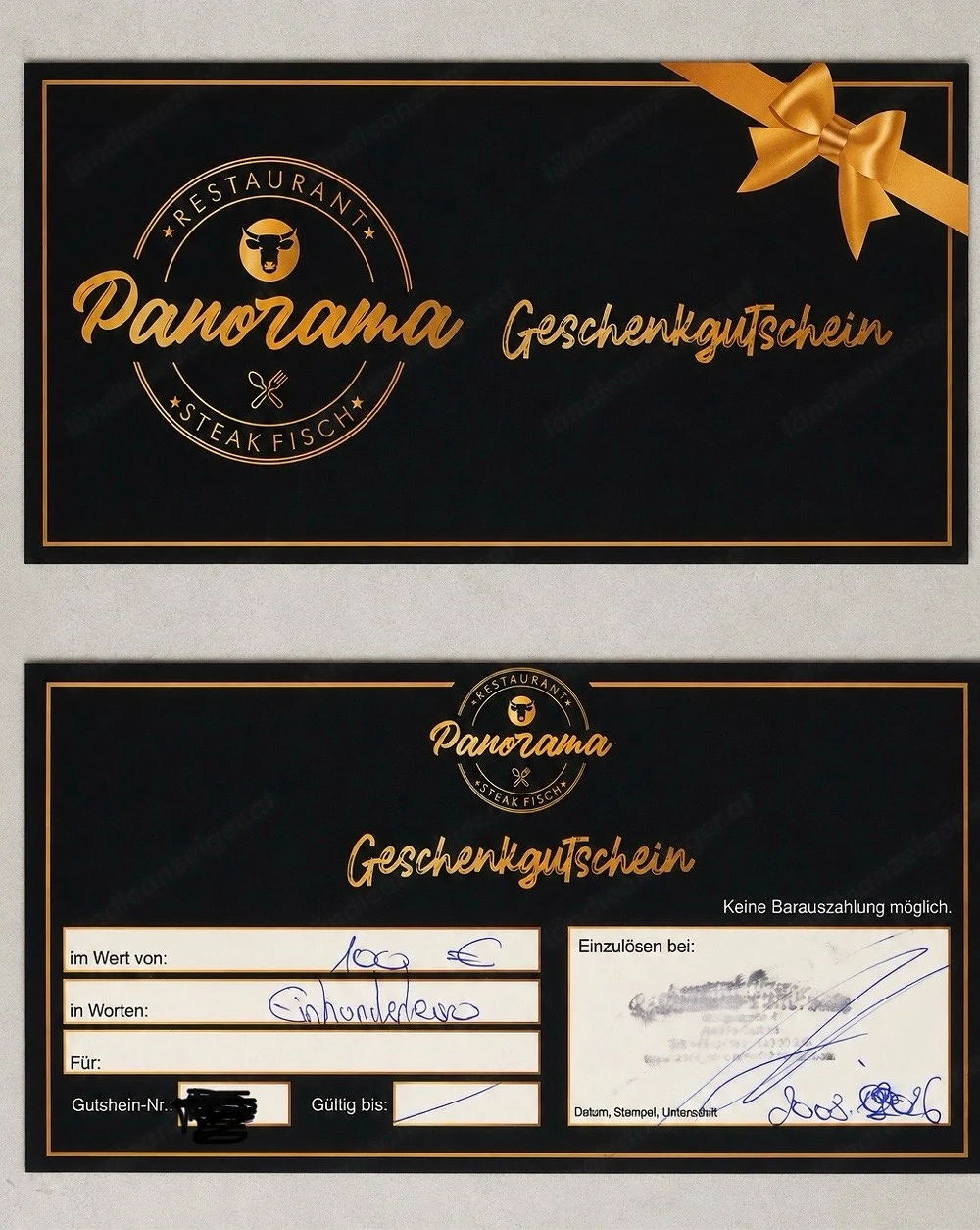 Restaurant Gutschein 