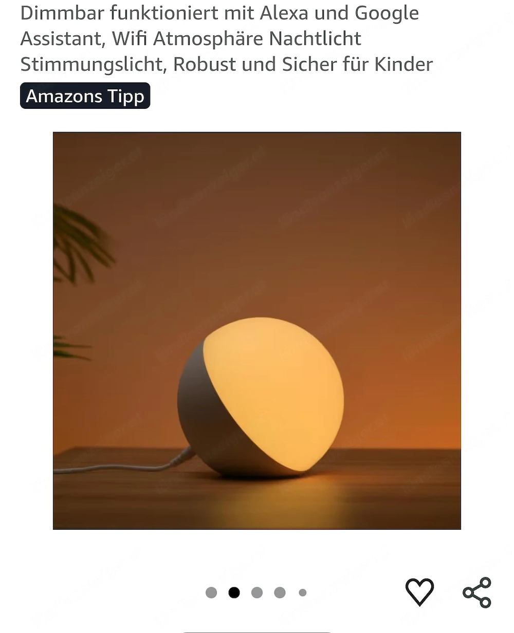 Verkaufe neue Lampe,Stimmungslicht, Nachtlicht. Touchbedienung und auch Kompatibel mit Alexa