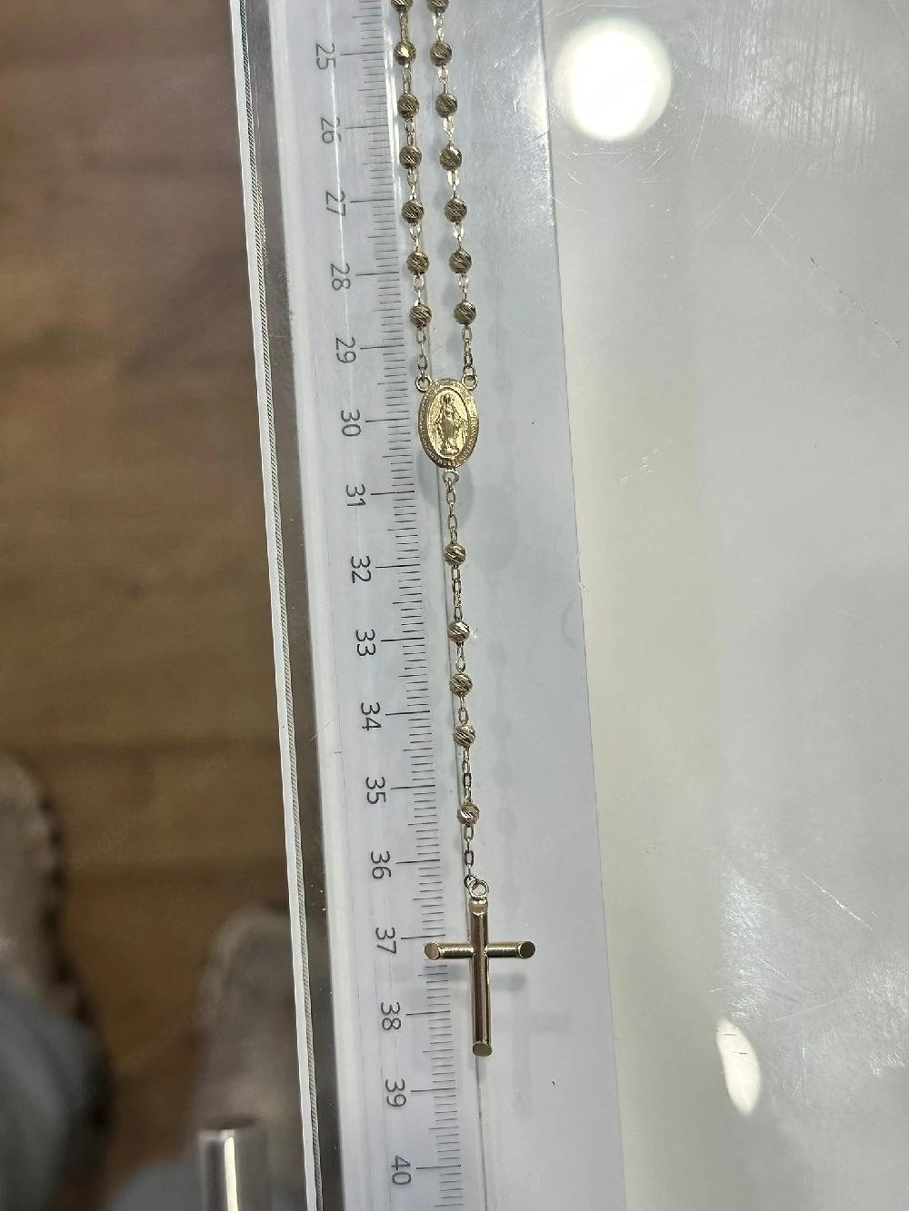 14K (585) Gold-Rosenkranzkette - 60 cm